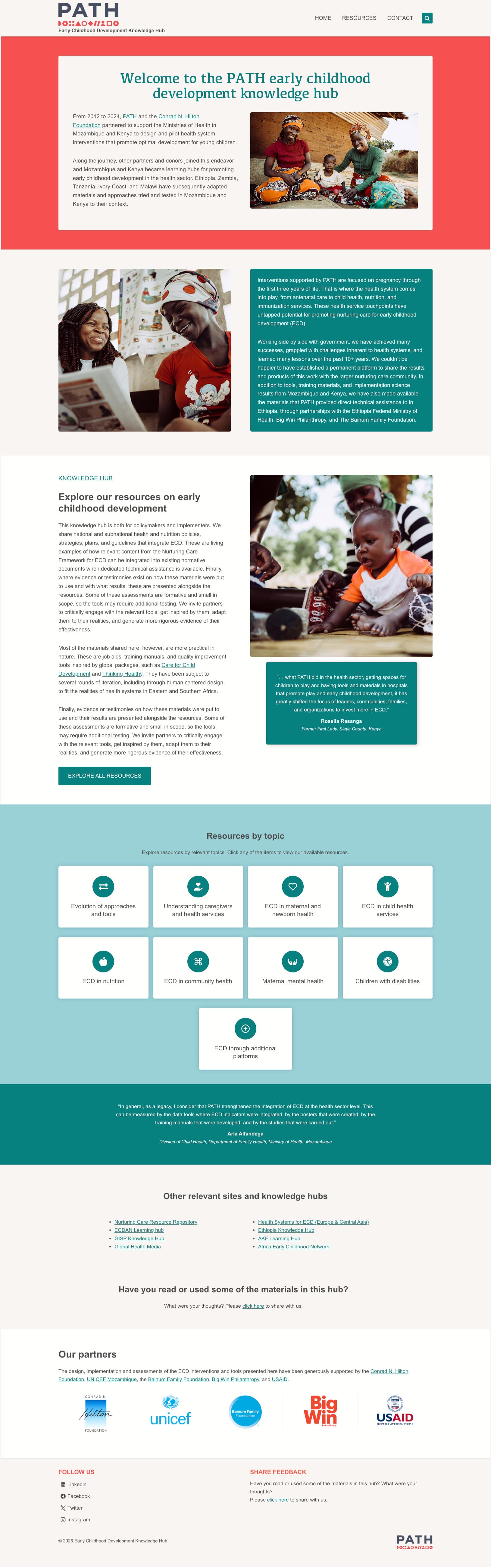 PATH Early Childhood Development Knowledge Hub